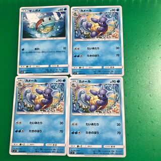 ゼニガメ1枚、カメール3枚