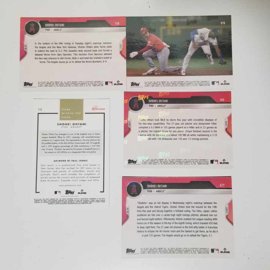 Shohei Ohtani 2021 Card Set of 5 Shohei Ohtani 2021 Topps Now Card