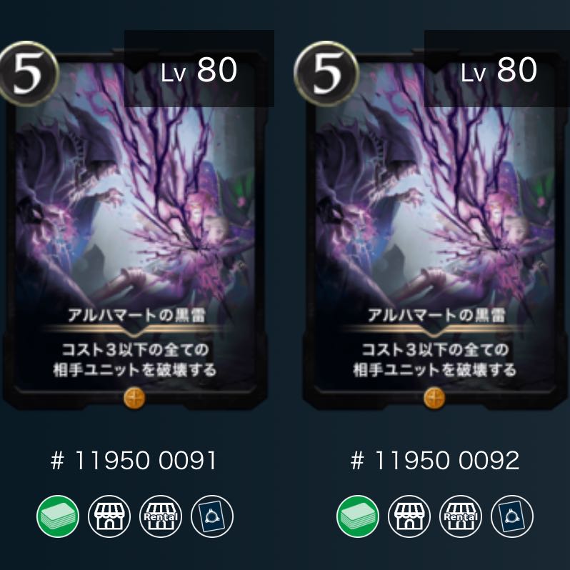 【2枚】アルハマートの黒雷