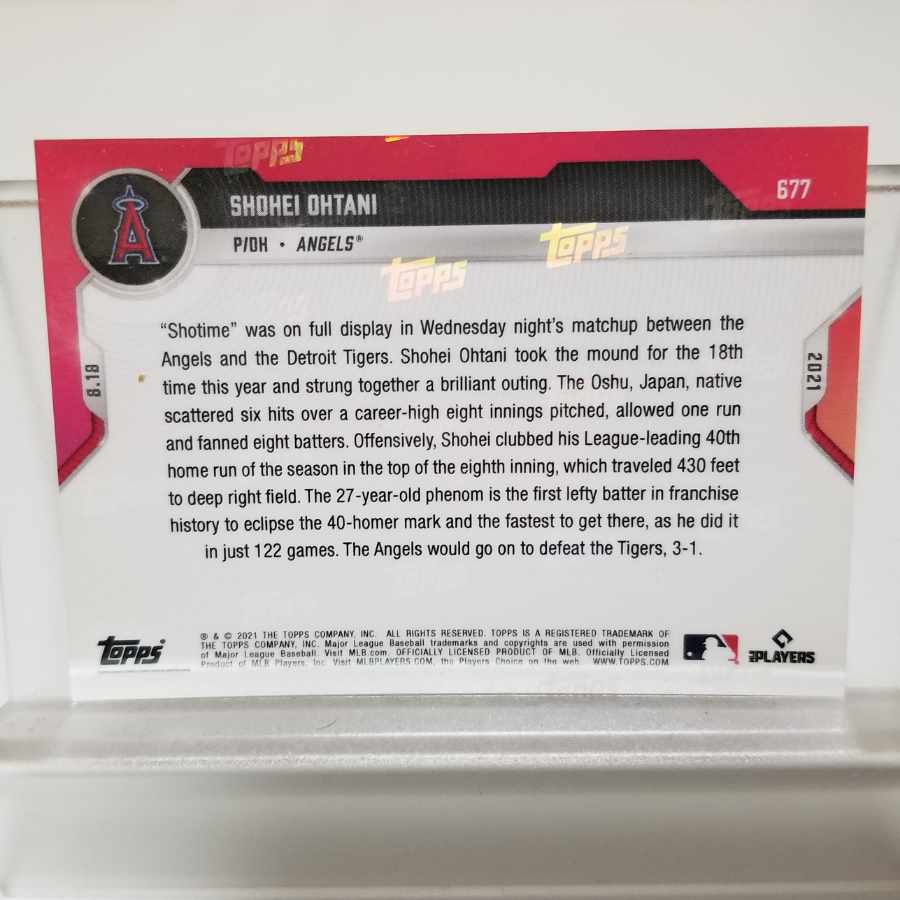 Shohei Ohtani 2021 Card Shohei Ohtani 2021 Topps Now Card 677