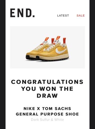 トムサックス × ナイキクラフト ウィメンズ ジェネラル パーパス シュー "イエロー / アーカイブ" ダークサルファー/ホワイト-ライトクリーム DA6672-700 26cm