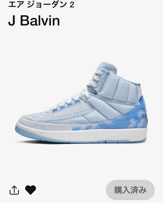 J. バルヴィン × ナイキ エアジョーダン2 レトロ SP "セレスティンブルー/ホワイトマルチカラー" マルチカラー DQ7691-419 27.5cm