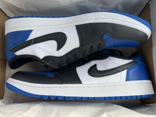 ナイキ エアジョーダン1 ロー ゴルフ "ロイヤルトゥ" ホワイト/ブラック-スポーツ ロイヤル-ブラック DD9315-102 28.5cm