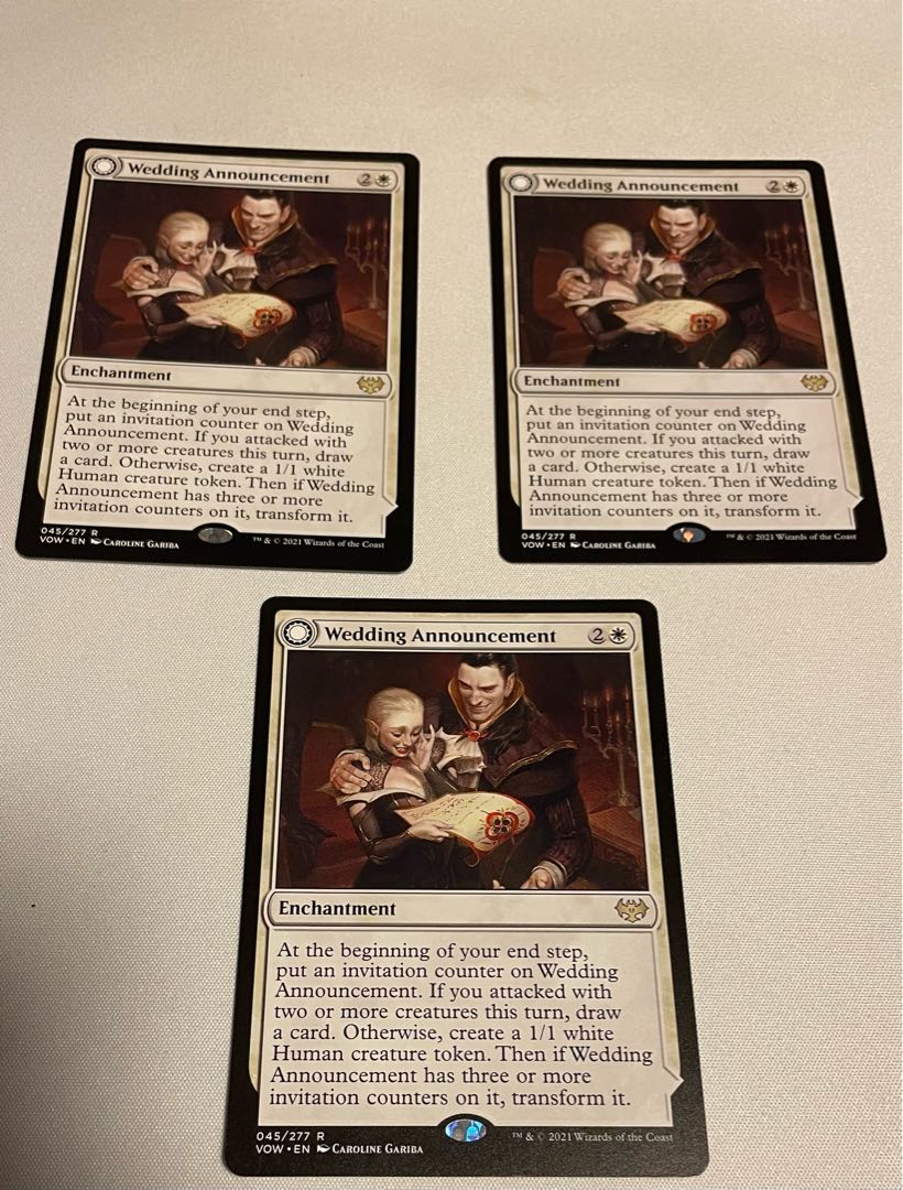 Wedding Announcement English 3-piece set