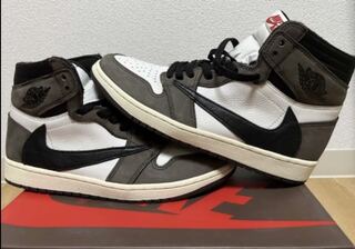 トラヴィス・スコット × ナイキ エアジョーダン 1 ハイ Og Ts Sp セイル/ダークモカユニバーシティレッド/ブラック CD4487-100 27.5cm