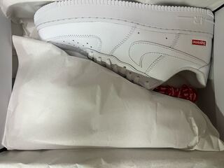 シュプリーム × ナイキ エアフォース1 ロー ホワイト 27cm