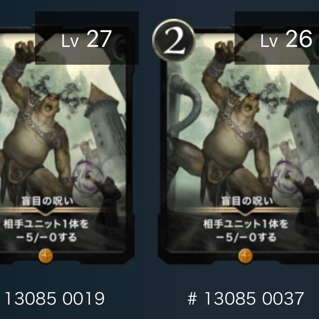 盲目の呪い（2枚セット）