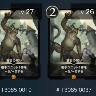 盲目の呪い（2枚セット）