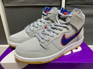 ナイキ SB ダンク ハイ プロ "ニューヨーク メッツ" クラウドグレー/ラッシュブルーチームオレンジ/ホワイトガム DH7155-001 27.5cm