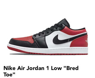 ナイキ エア ジョーダン 1 ロー "ブレッドトゥ" 28cm