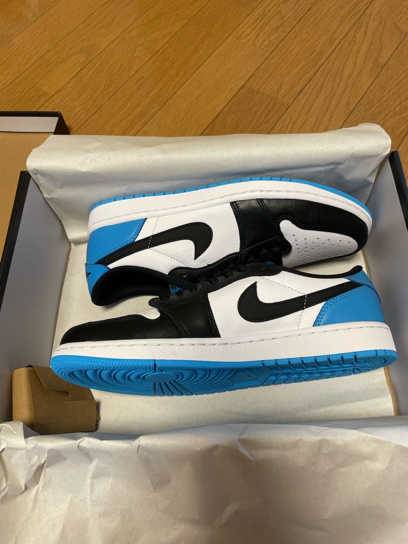 Nike Air Jordan 1 Low Og "Unc" University Snubbull/Black Wight CZ0790-104 27.5cm