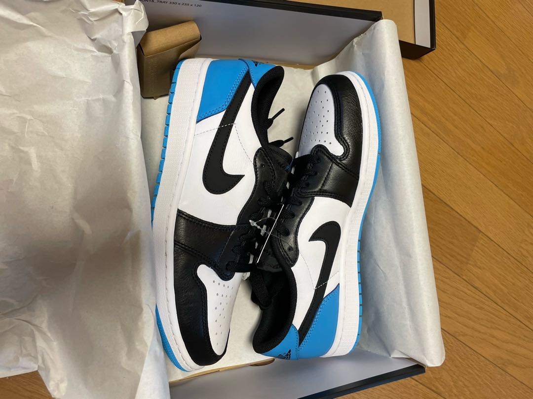 Nike Air Jordan 1 Low Og "Unc" University Snubbull/Black Wight CZ0790-104 27.5cm