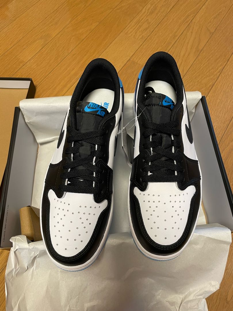 Nike Air Jordan 1 Low Og "Unc" University Snubbull/Black Wight CZ0790-104 27.5cm