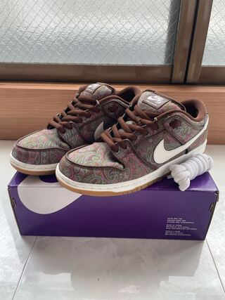 15%off 対象 ナイキ SB ダンク ロー プロ プレミアム "ブラウン ペイズリー" カカオ ワオ/サミット ホワイトラフ グリーン DH7534-200 27cm