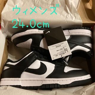 【W24.0cm】nike dunk low 白黒パンダ 24cm