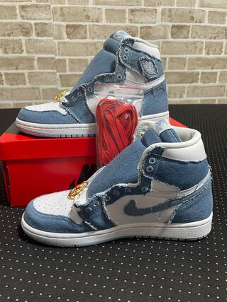 ナイキ ウィメンズ エアジョーダン1 ハイ OG "デニム" 25.5cm