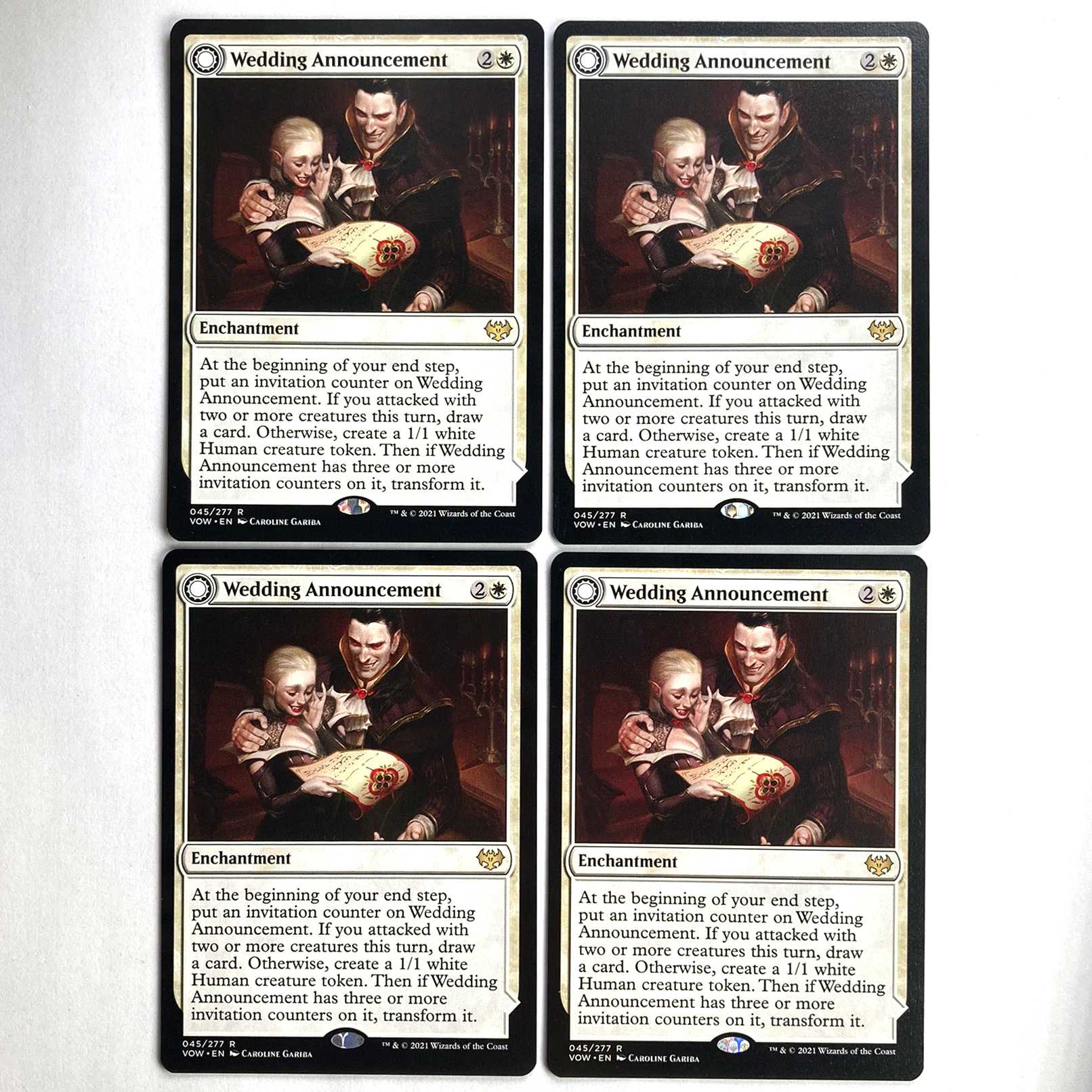 婚礼の発表 レア 045/277 英語 4枚セット