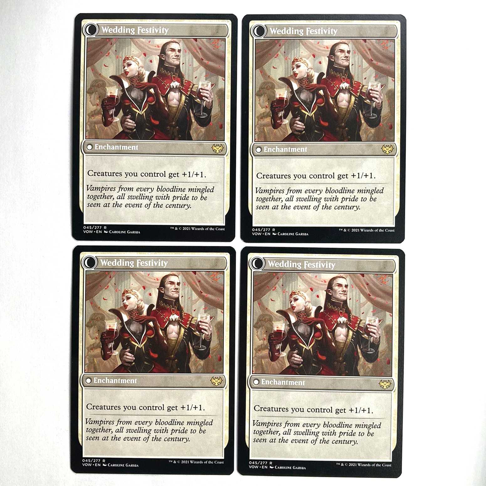 婚礼の発表 レア 045/277 英語 4枚セット