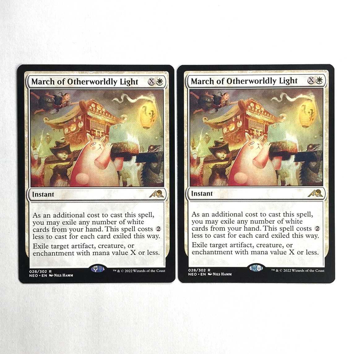 March of the Underworld Lights Rare 28/302 Kamigawa: The Shining World English 2-card set