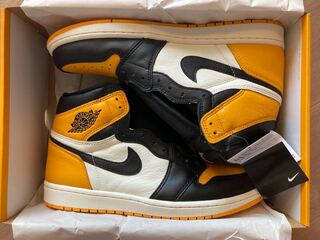 ナイキ エアジョーダン1 レトロ ハイ Og "イエロー トゥ" ブラック/タクシーホワイト 555088-711 28.5cm