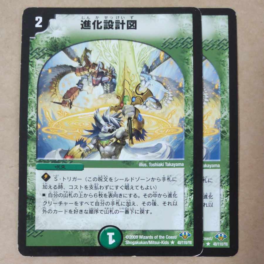 2 evolutionary blueprints with scratches