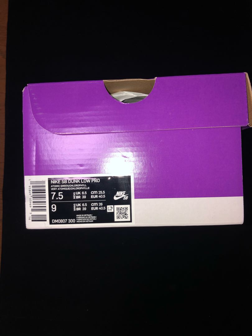 Nike Dunk SB Green Apple 25.5cm