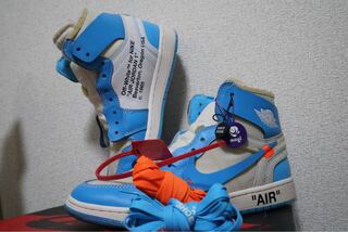 最終値引のため値下げ不可【26.5】オフホワイト×ナイキ エアジョーダン1 ハイ UNC 26.5cm