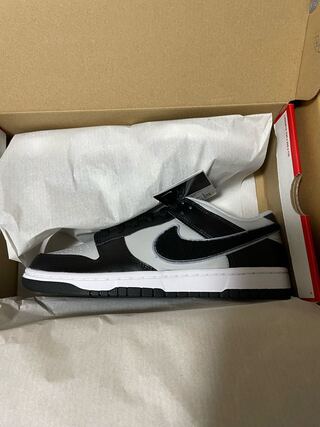 ナイキ ダンク ロー シェニール スウッシュ "ブラック グレー" 27cm