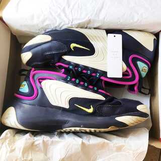 NIKE ZOOM 2K AIR 2000 ブラック ホワイト パープル US9.5 27.5cm ナイキ スニーカー プレミア 箱付き 27.5cm