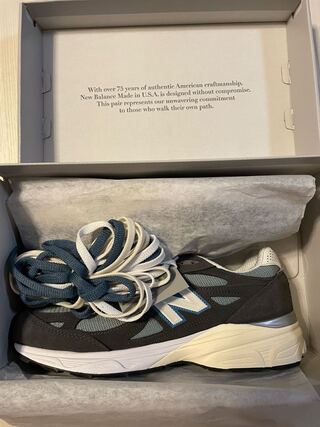 キス × ニューバランス 990V3 "CL" スティールブルー M990KS3 27cm