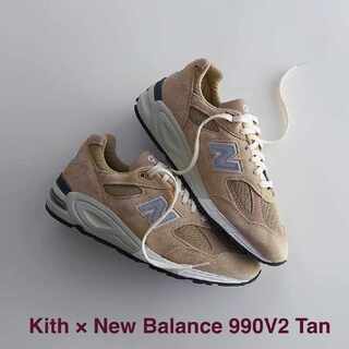 【28cm】Kith × New Balance 990V2 Tan 28cm