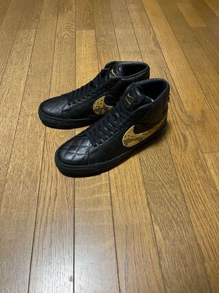 シュプリーム × ナイキ Sb ブレーザー ミッド "ブラック" ブラック/ブラック DV5078-001 27cm