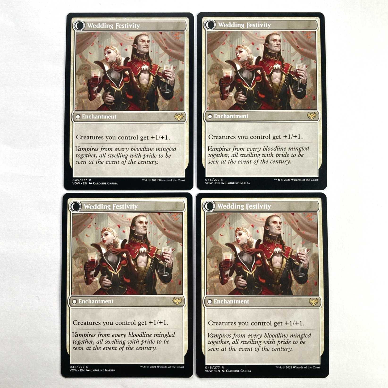 Wedding Announcement Rare 45/277 Innistrad: The Crimson Pact English 4-card set