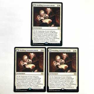 Wedding Announcement Rare 45/277 Innistrad: The Crimson Pact English Set of 3
