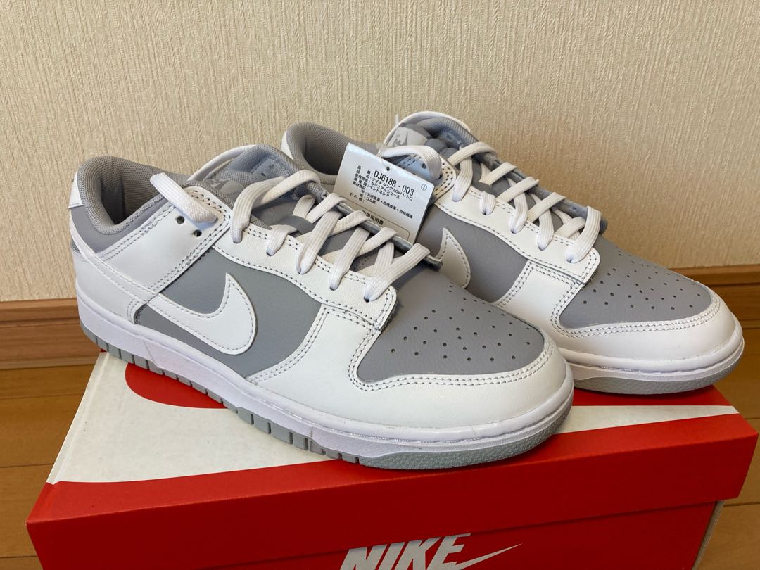27.0 Nike Dunk Low "Grey and White" 27cm