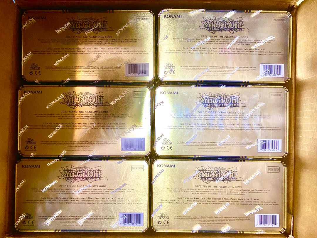 Yu-Gi-Oh 2022 Tin of the Pharaoh's Gods (6-box set) [English].
