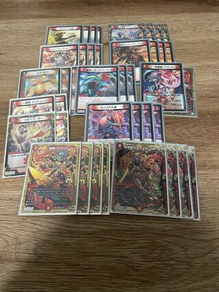 デュエマ 赤単我我我 二重スリーブ付き