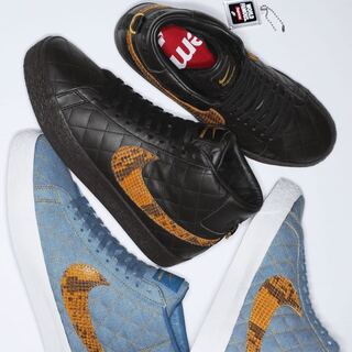 Supreme × Nike SB Blazer Mid "Black" 27cm
