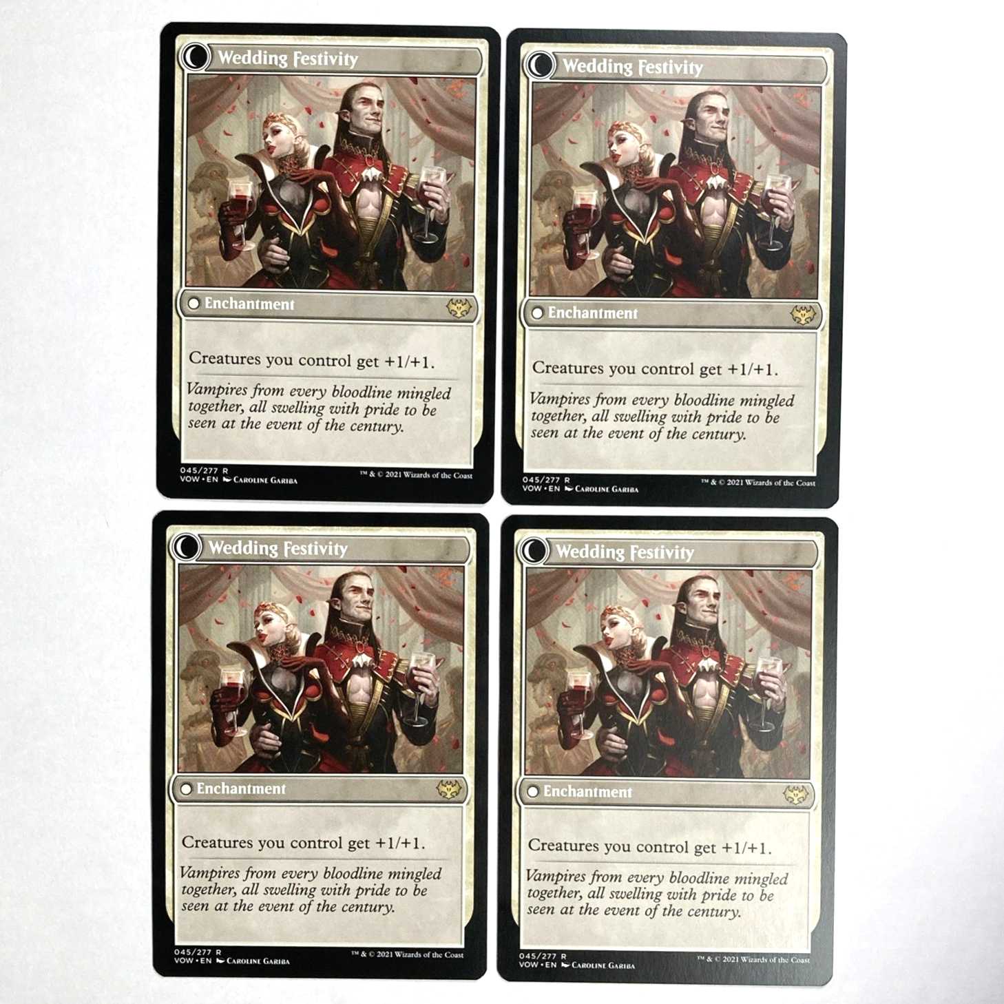 Wedding Announcement Rare 45/277 Innistrad: The Crimson Pact English 4-card set