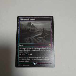 mtg 難破船の湿地　銀幕foil 3枚 銀幕・Foil】(267)《難破船の湿地/Shipwreck Marsh》[DBL-MID