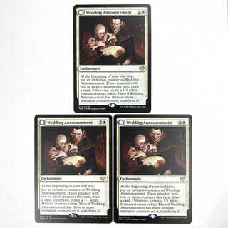 Wedding Announcement Rare 45/277 Innistrad: The Crimson Pact English Set of 3