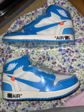 国内正規品Off-White × Nike Air Jordan 1 High UNC "White/Dark Powder Blue"  28cm