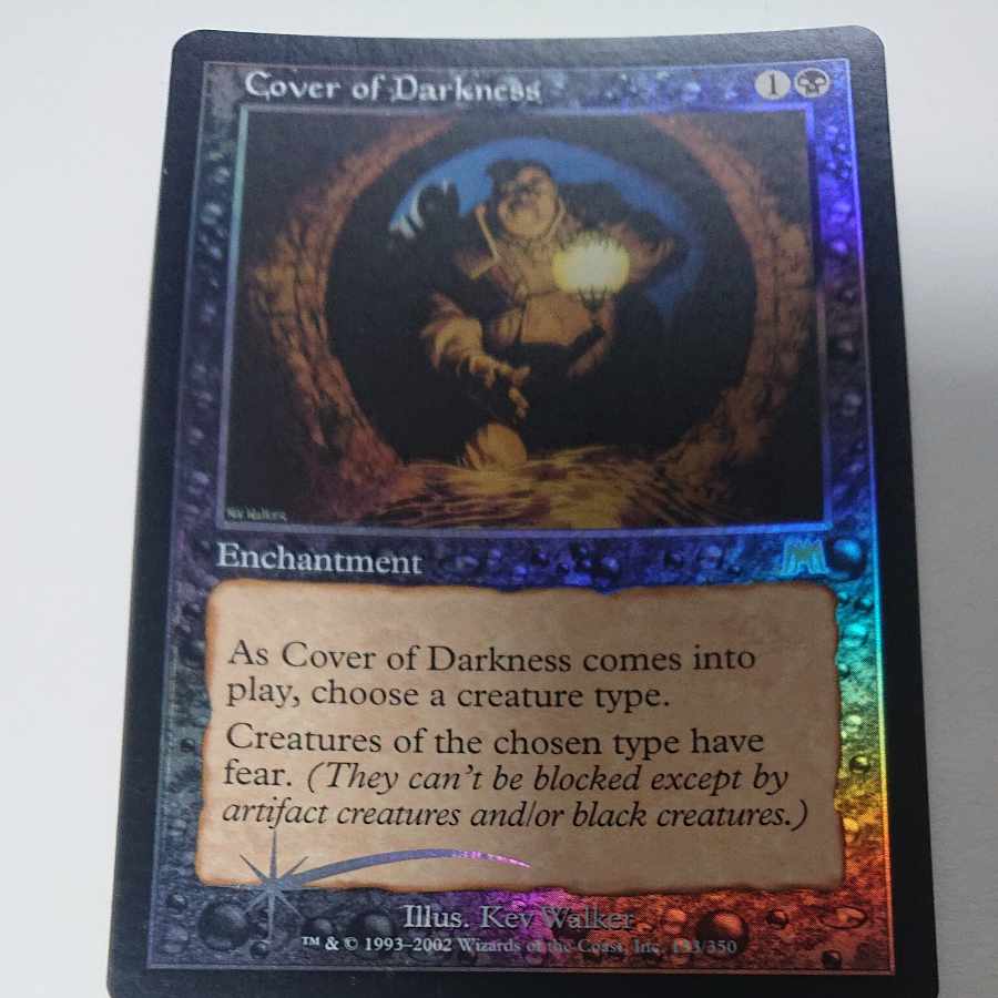 English [Foil] "Cover of Darkness/Cover of Darkness" [ONS] Black R

 1枚