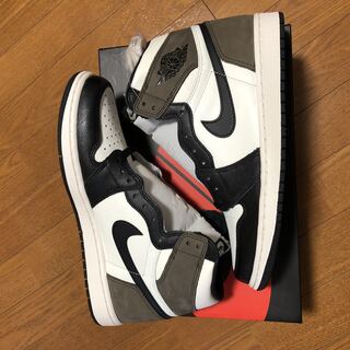 ナイキエアジョーダン1 レトロ ハイ Og "モカ" セイル/ダーク モカブラックブラック 555088-105 28cm