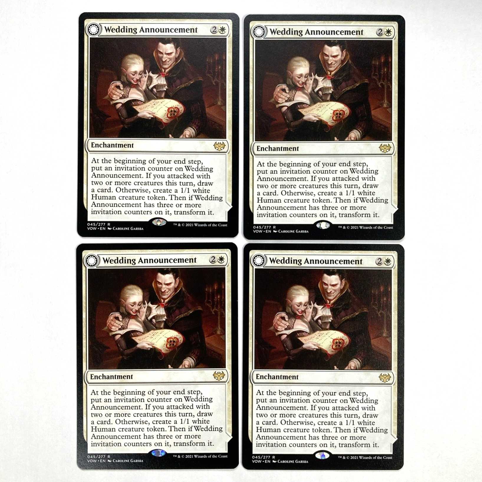 Wedding Announcement Rare 45/277 Innistrad: The Crimson Pact English 8-card set