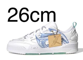 遊☆戯☆王 × アディダス コラボ コレクション ADI2000 "ブルーアイズ ホワイトドラゴン" ホワイト/ボールドブルー H06426 26cm