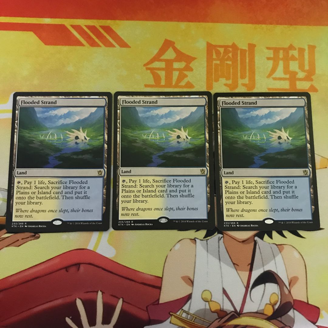 3枚セット 溢れかえる岸辺 Flooded Strand