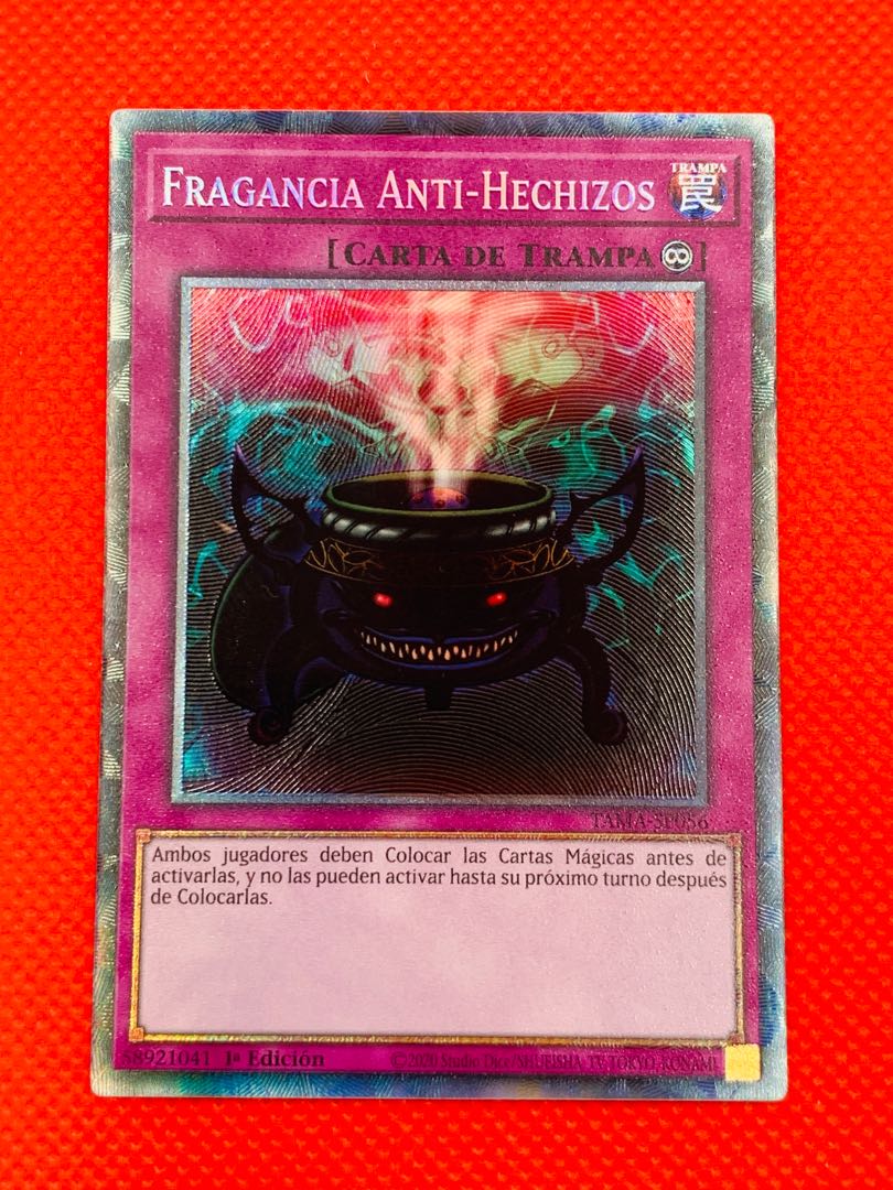 Yu-Gi-Oh! Spanish version Anti-Spell Fragrance Collector's Rare 1st EU TAMA-SP056 Spanish version, not English version.