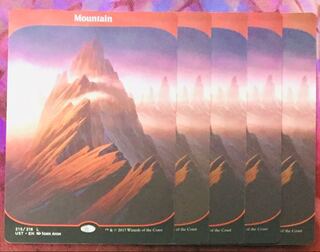 MTG mountain UST English 5-card set