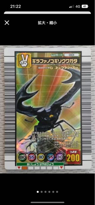 Giraffa Sawtooth Stag Beetle Insect King Card